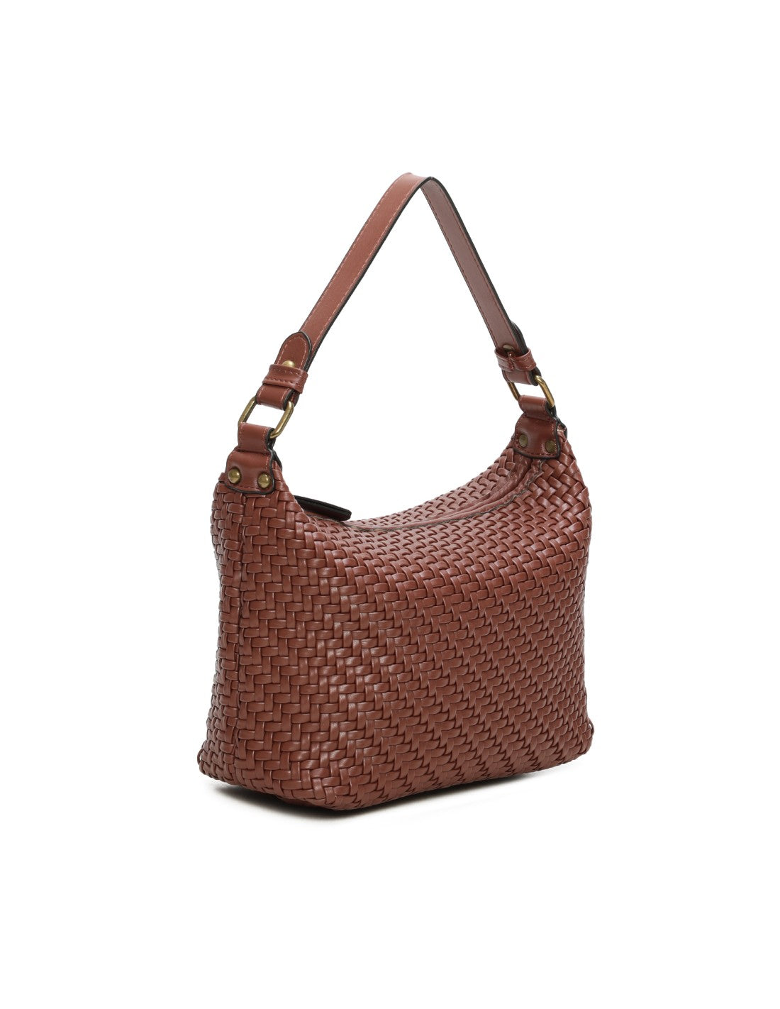 Sac à main tissé camel