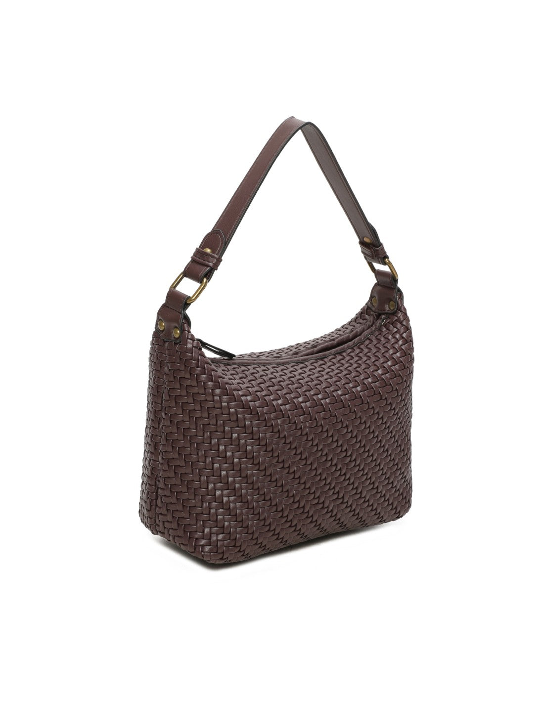 Sac à main tissé marron