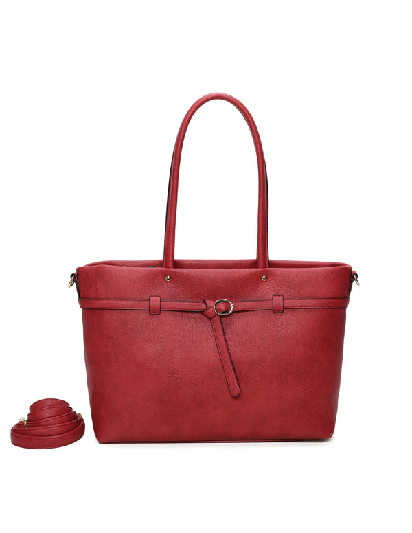 Cabas porté épaule rouge