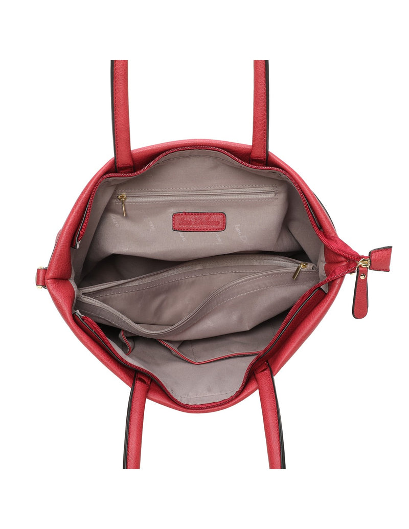 Cabas porté épaule rouge