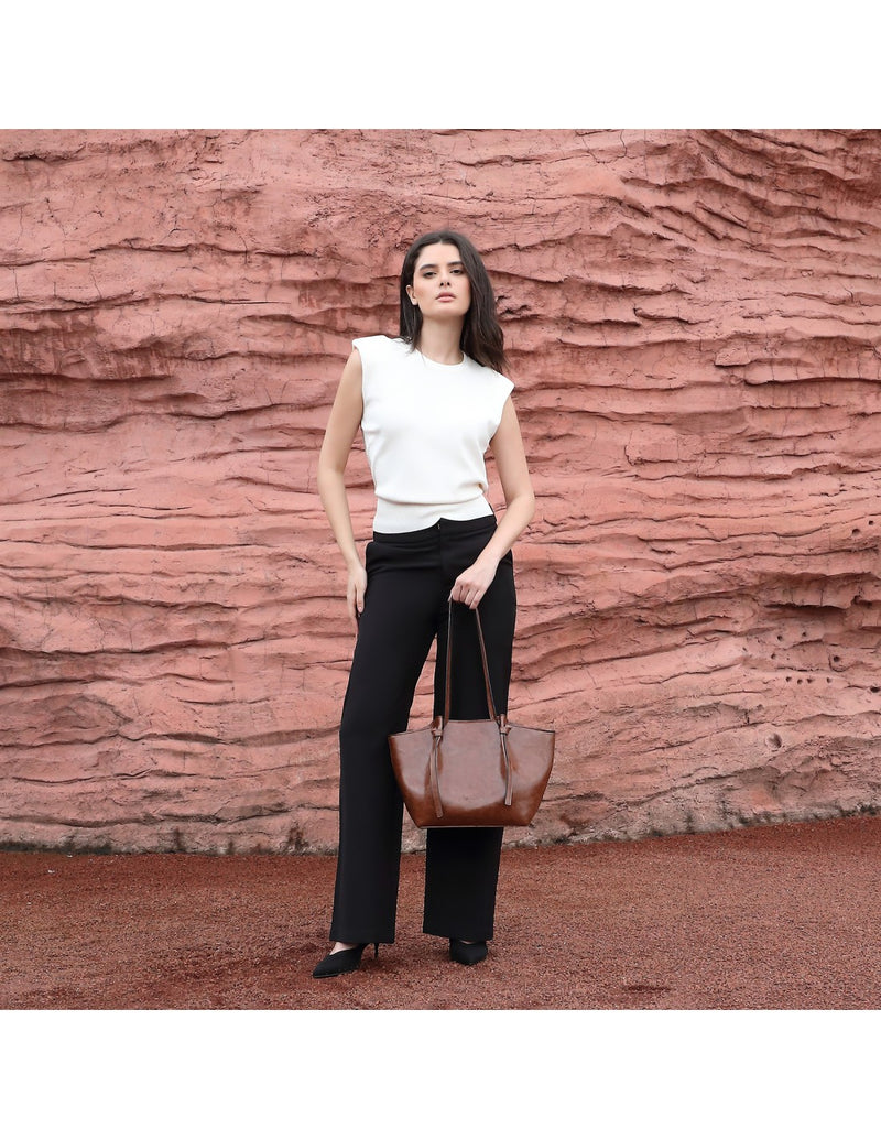 Cabas porté épaule choco