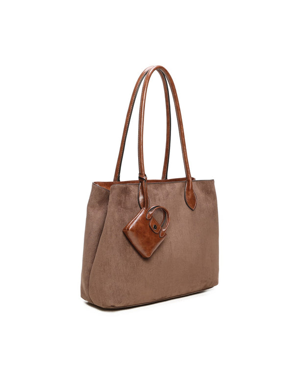 Cabas porté épaule choco