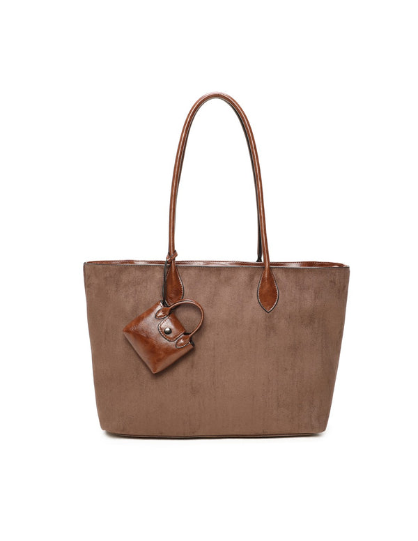 Cabas porté épaule choco