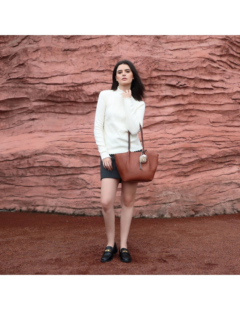 Sac porté épaule camel