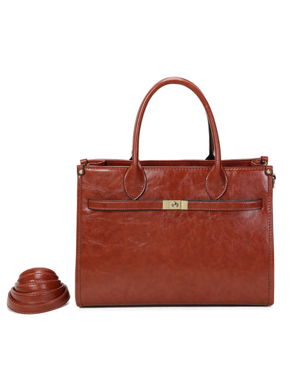 Cabas porté main camel