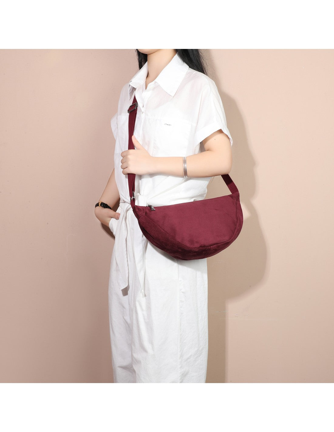 Sac banane lie de vin