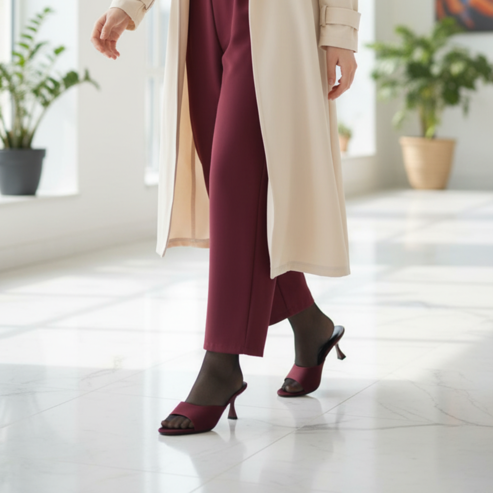 Velours Bordeaux – Escarpins chic