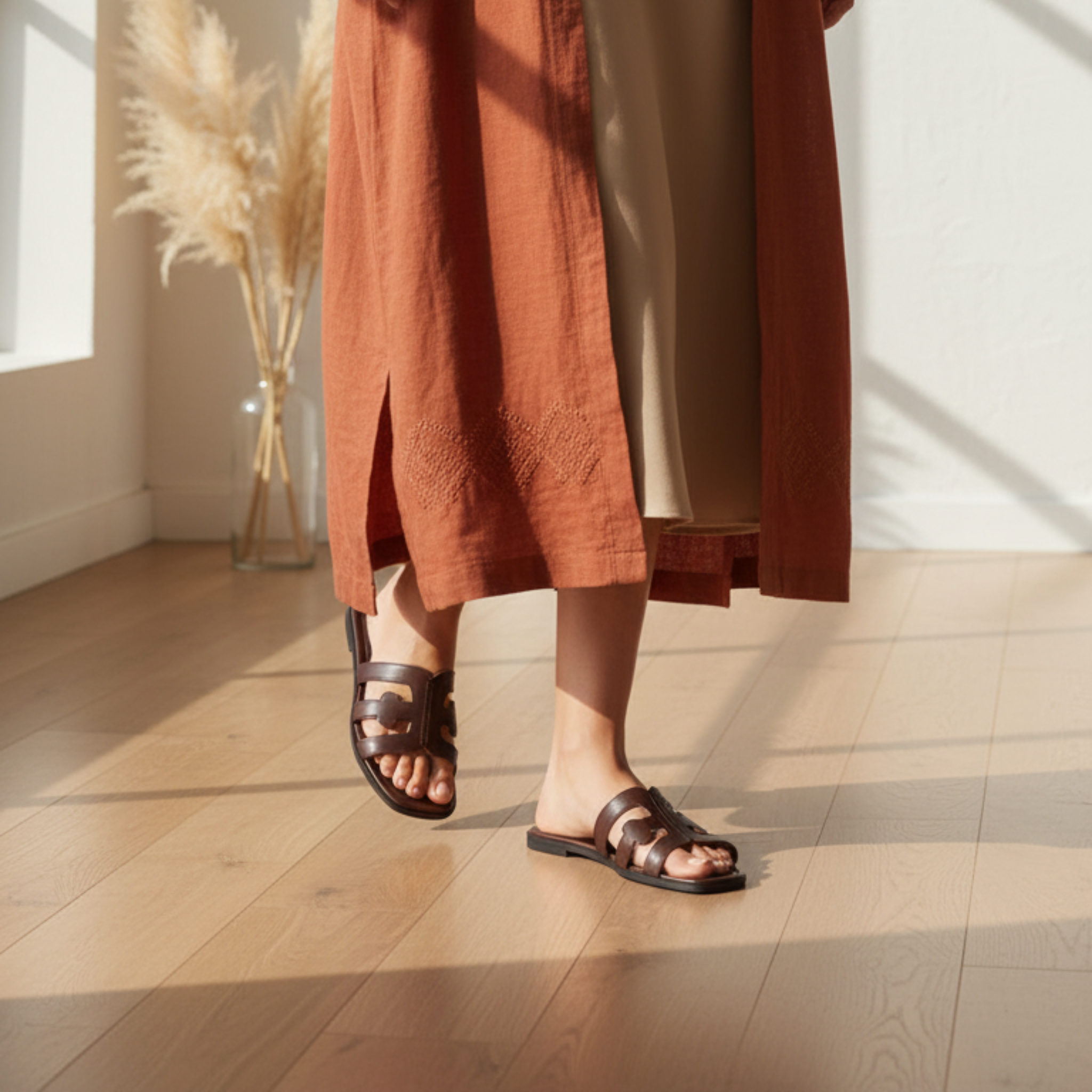 Claquettes Confort – marron