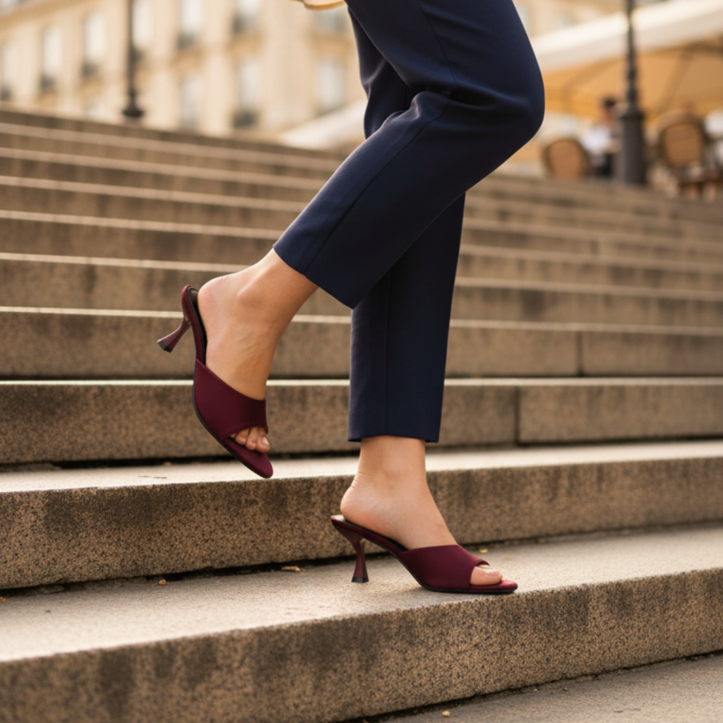 Velours Bordeaux – Escarpins chic