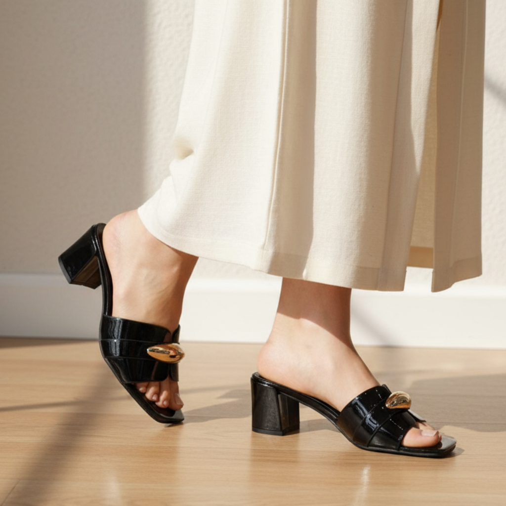 Golden Chic – Mules noir