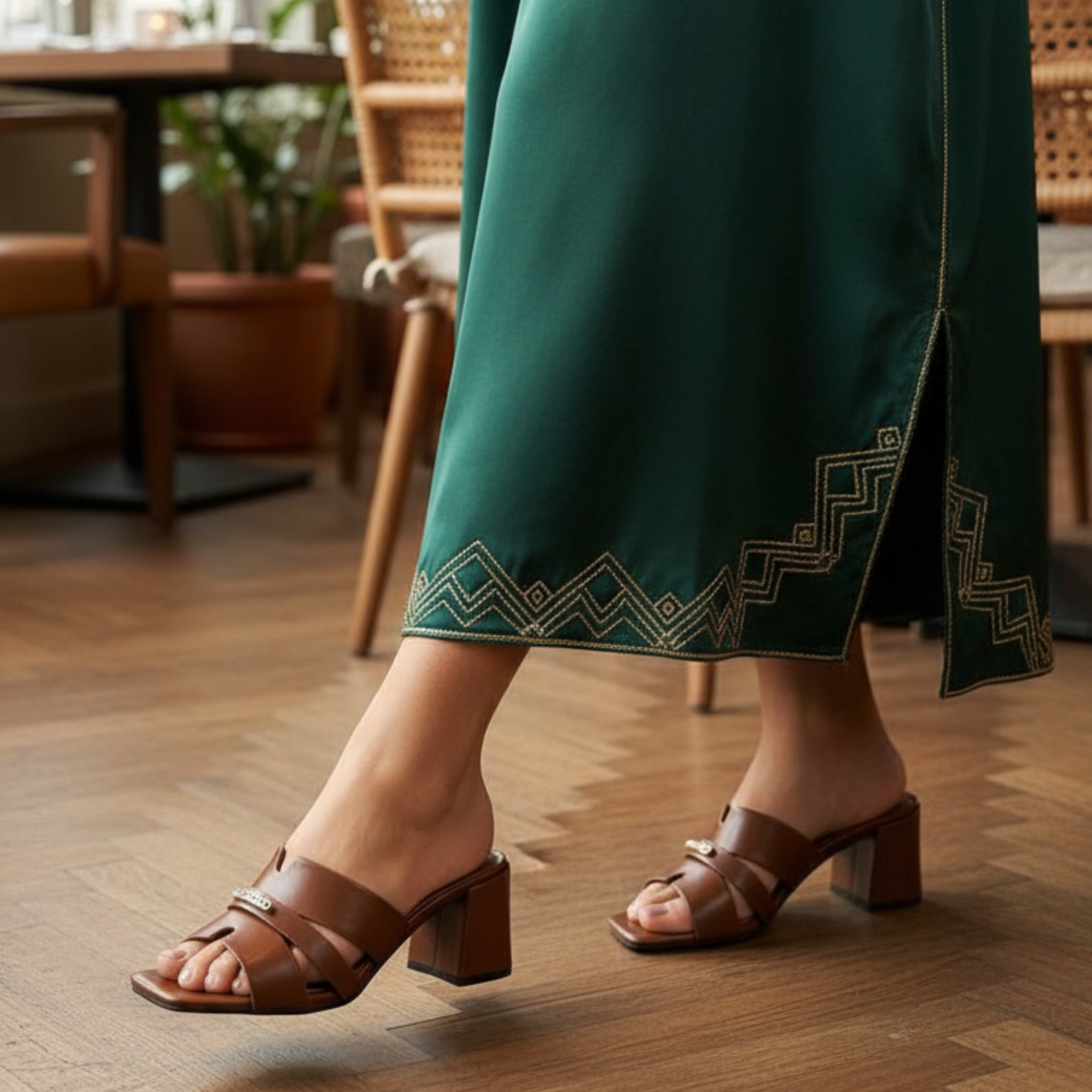 Urban Cross – Mules marron