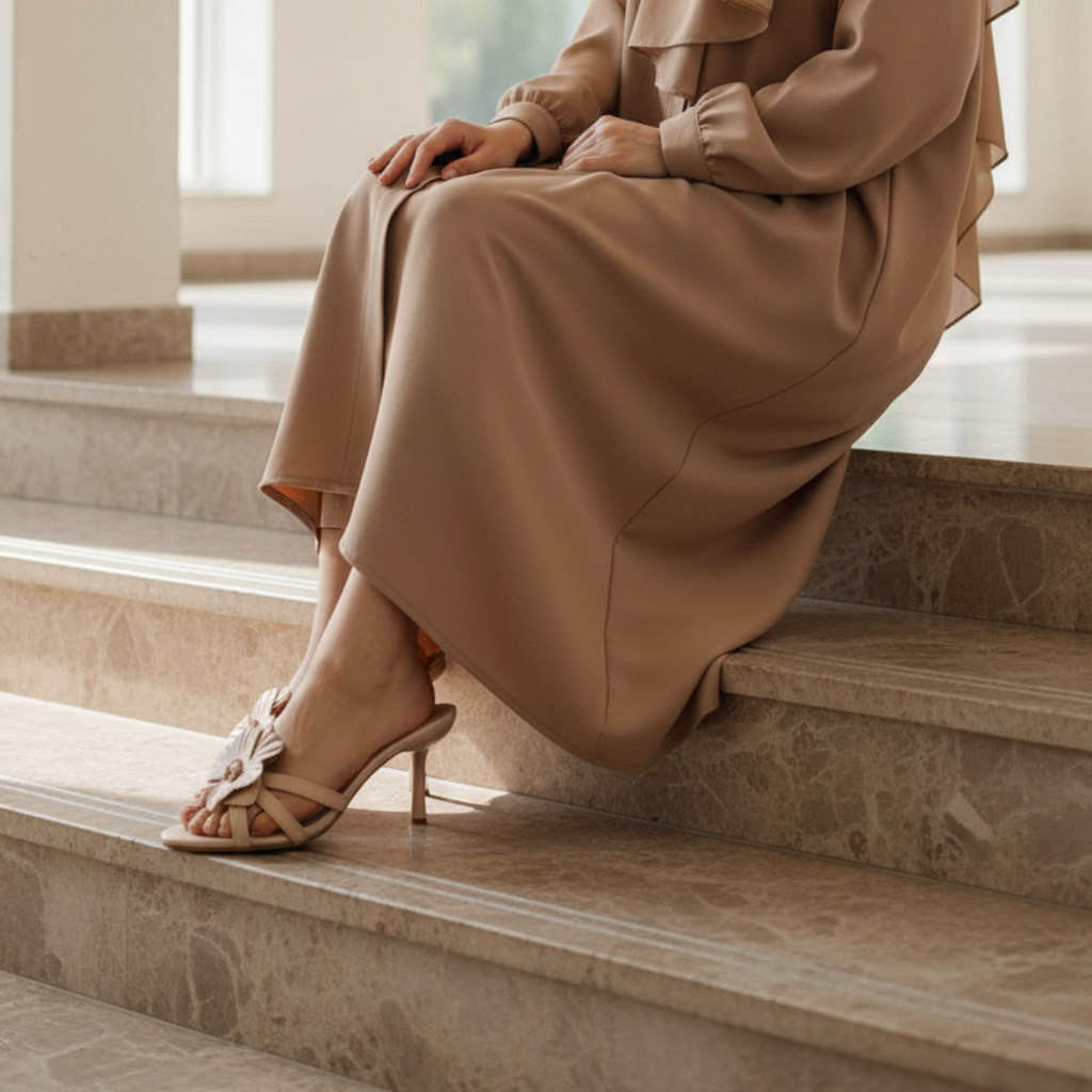 Soft Glam – Mules abricot