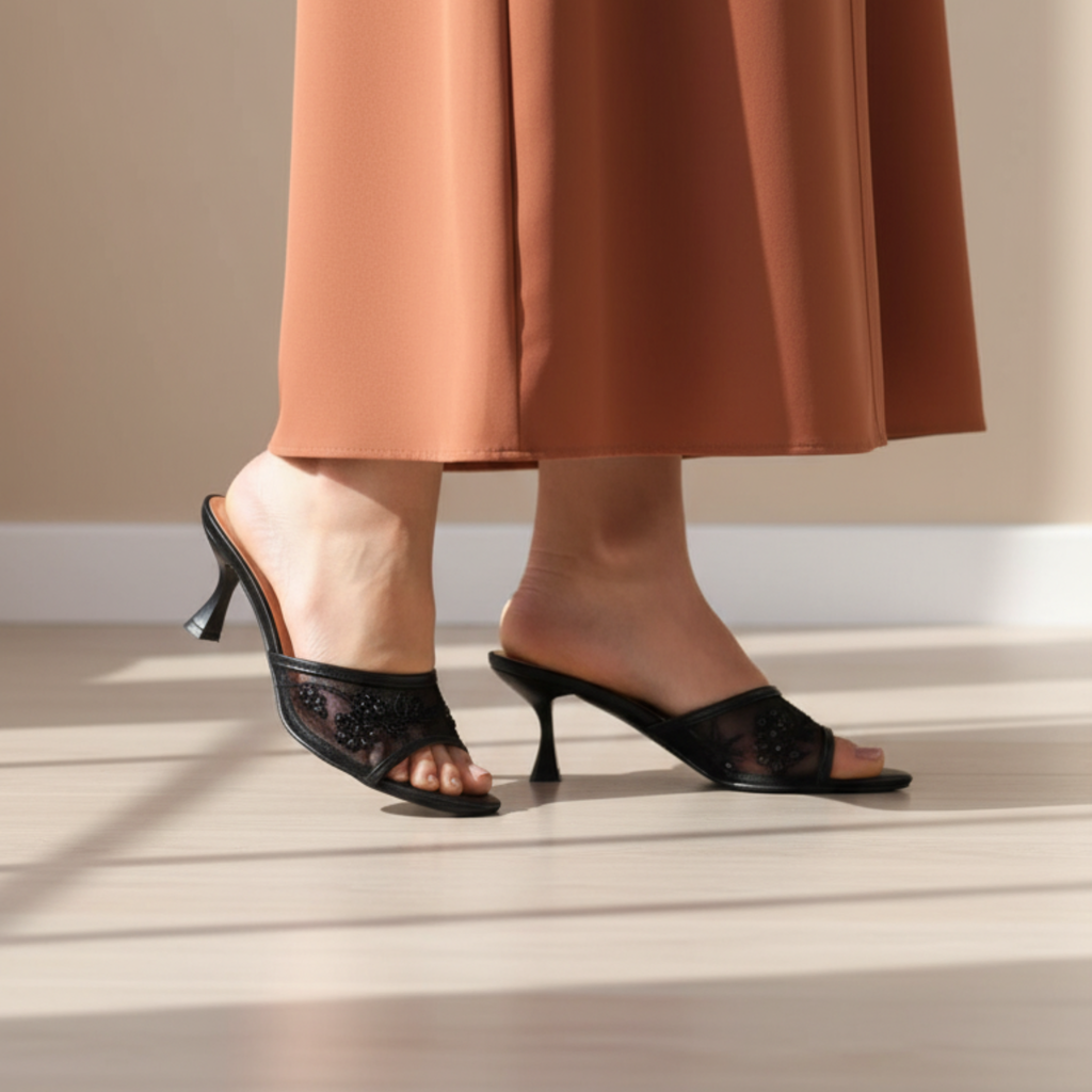 Élégance Intense – Mules noires