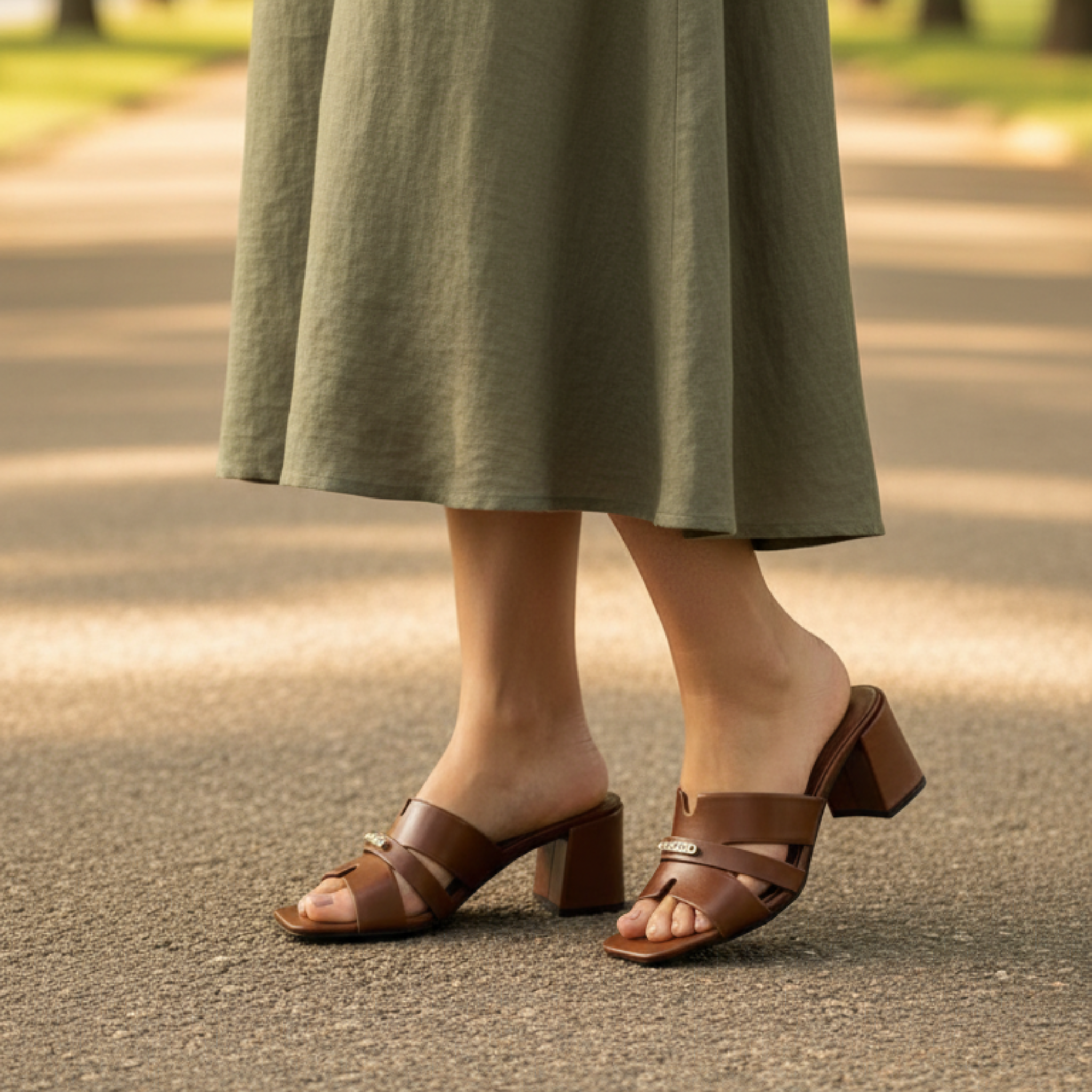 Urban Cross – Mules marron