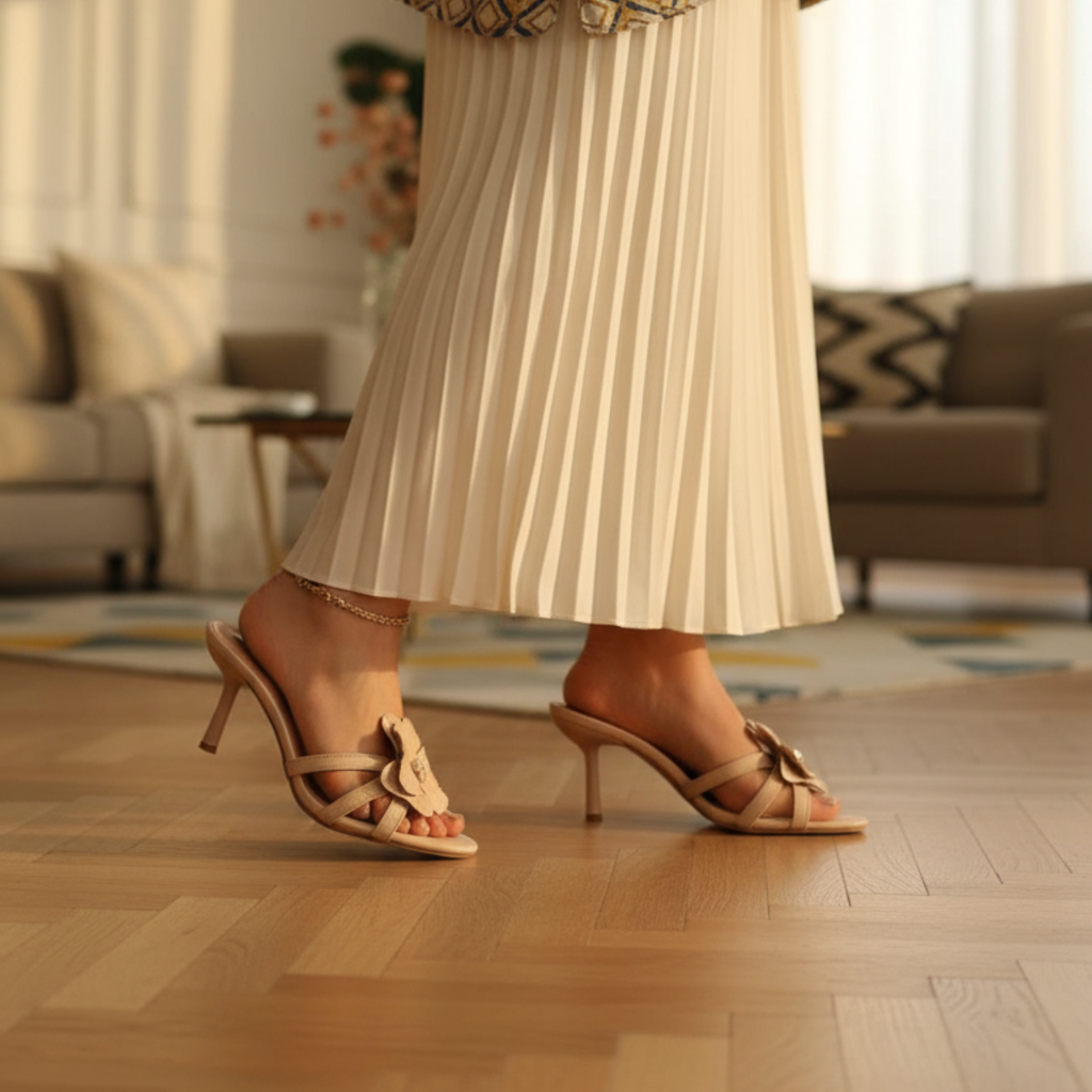 Soft Glam – Mules abricot