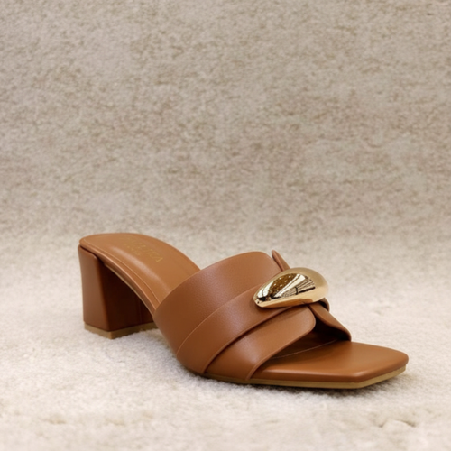 Camel Prestige Mules talon carré
