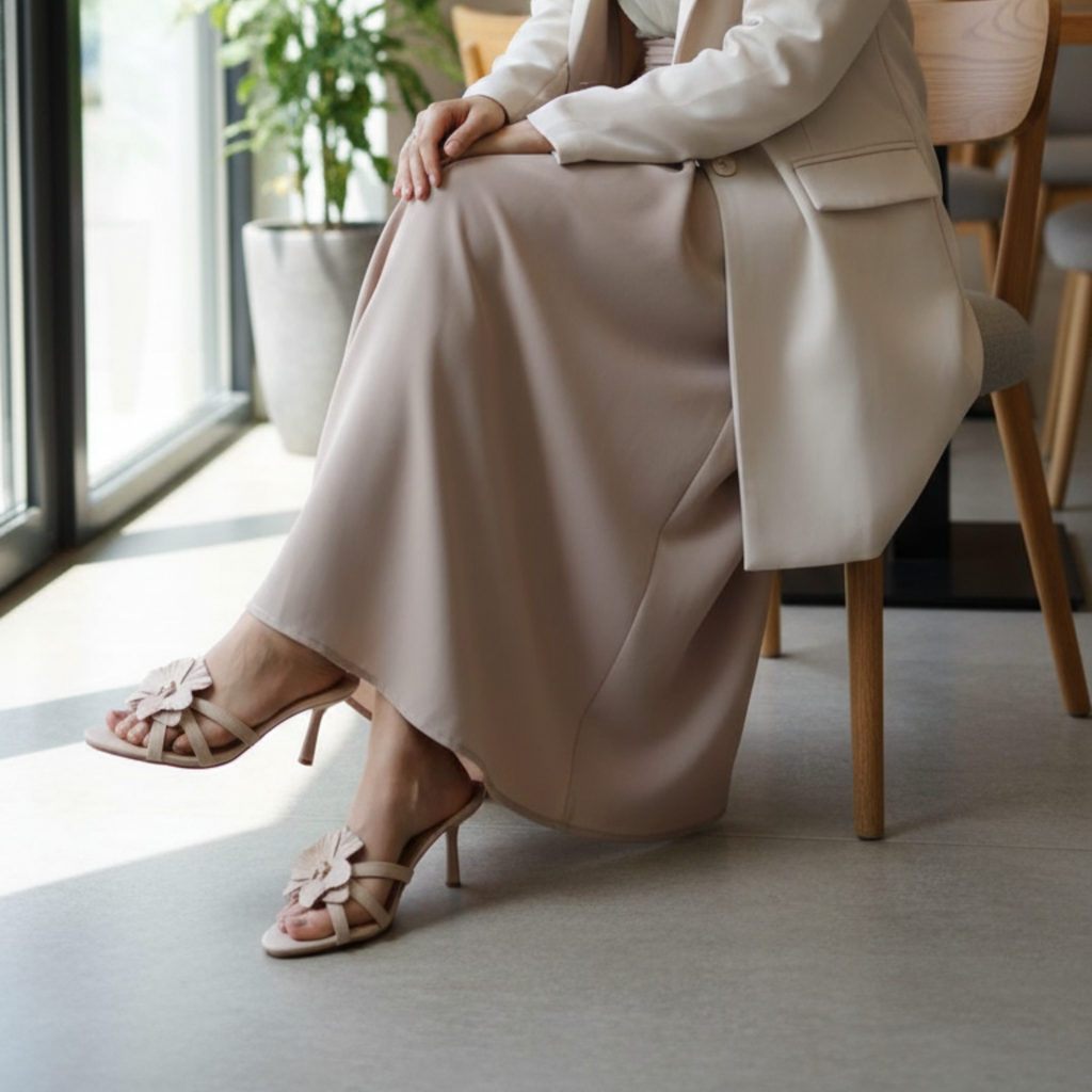 Soft Glam – Mules abricot