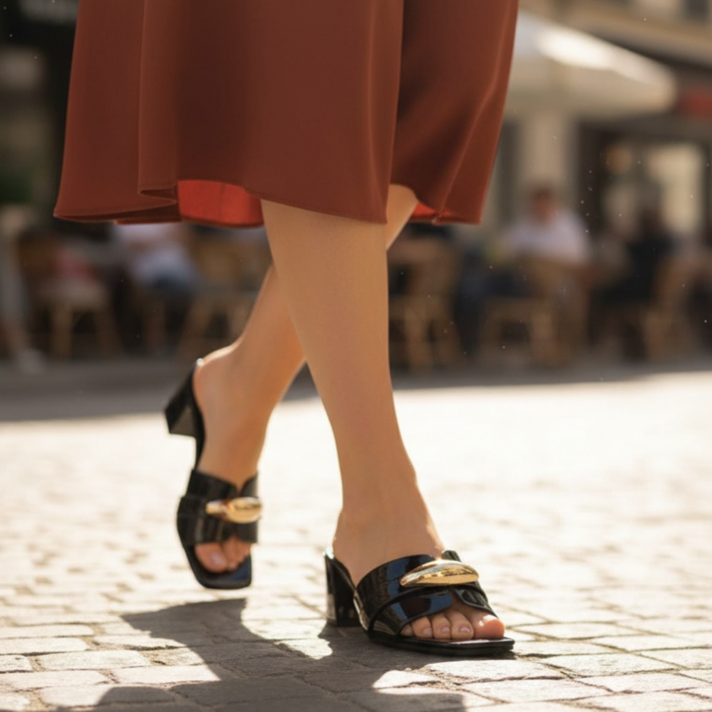 Golden Chic – Mules noir