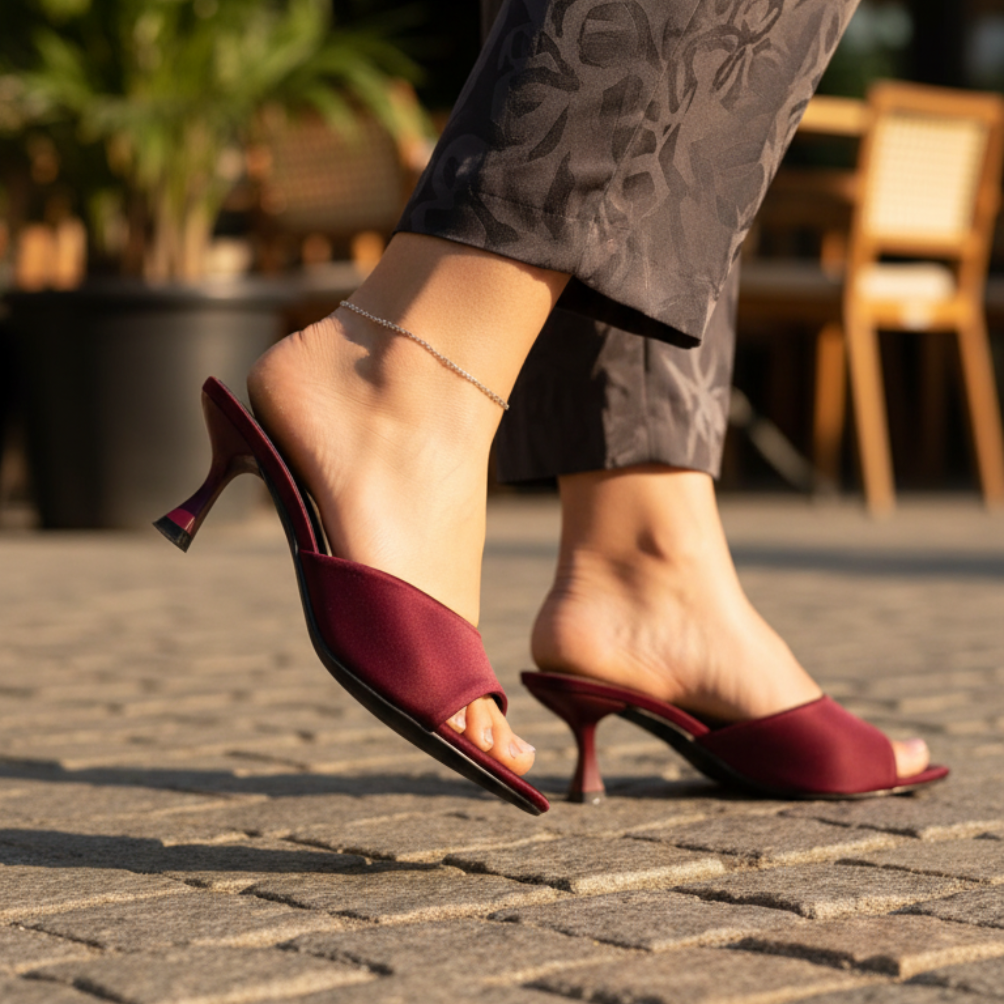Velours Bordeaux – Escarpins chic