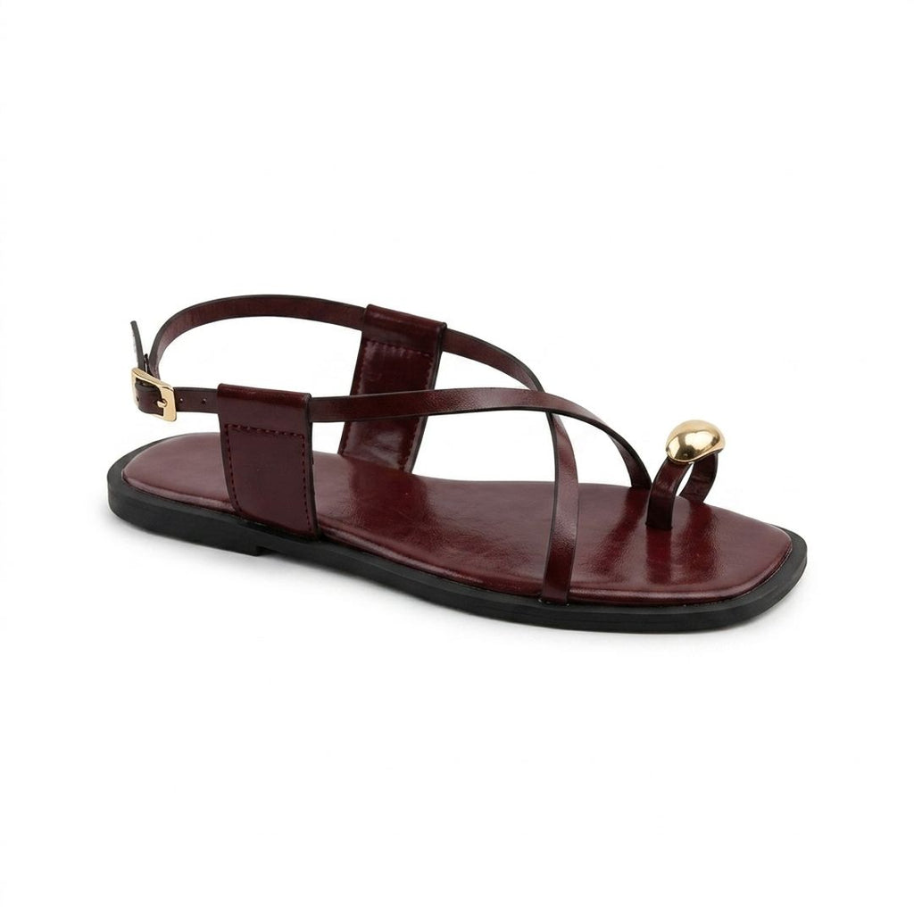Sandale Lina Dorée burgundy