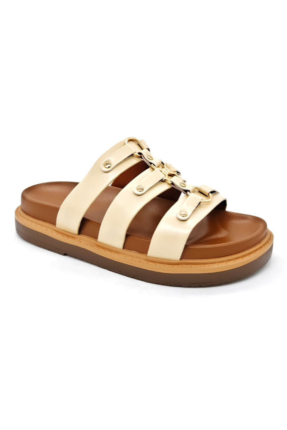 Sandale Clou doré - beige
