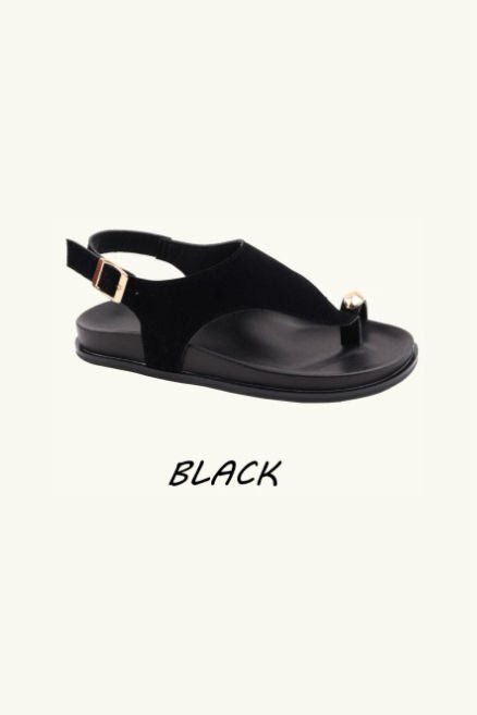 Mule Anneau Doré - noir