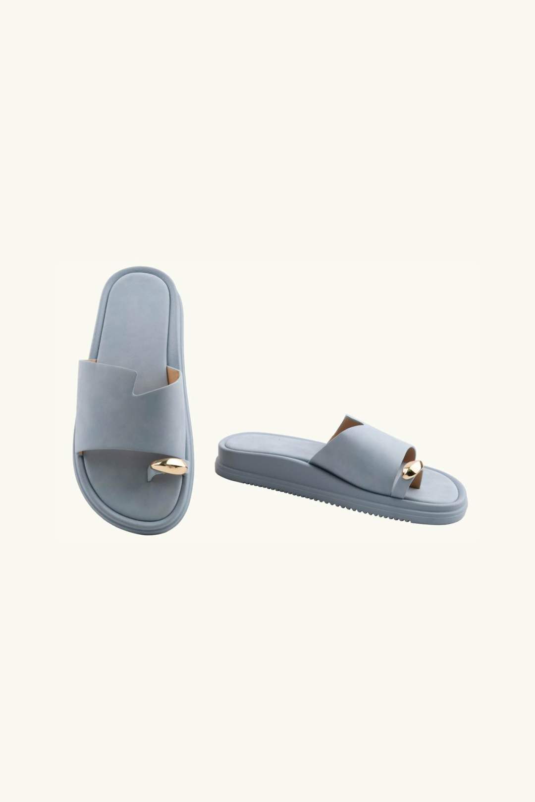 Mule Anneau Doré - bleu