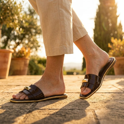 Mule Slide Vernie - marron