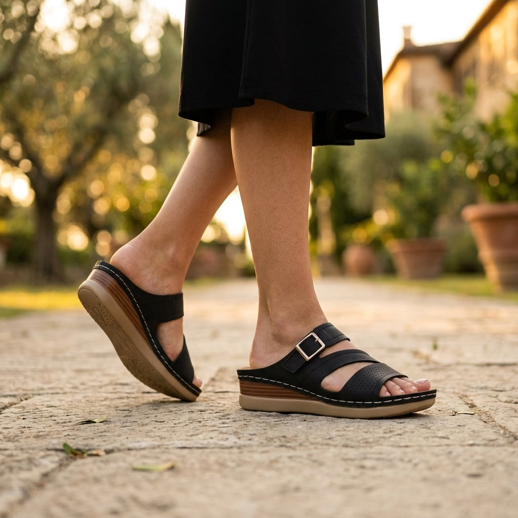 Sandale Compensée noir