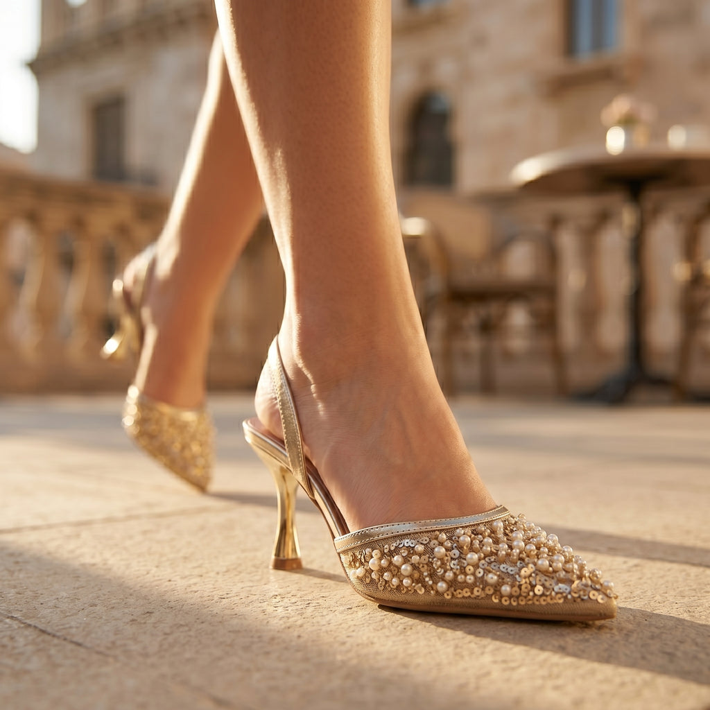 Gold Royale – Escarpins dorée