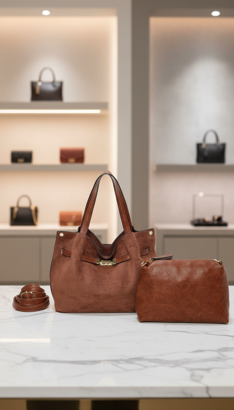 Sac porté main camel