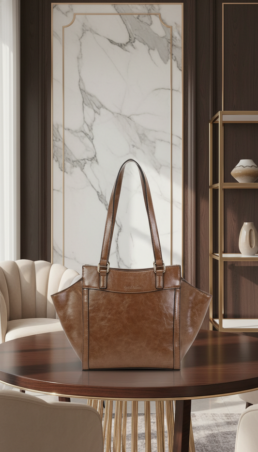 Cabas porté épaule cappuccino