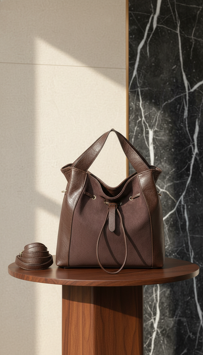 Sac porté main marron