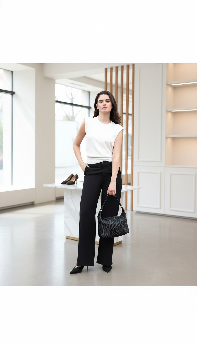 Sac à main tissé noir