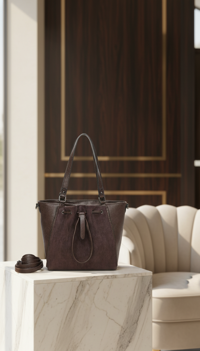 Sac porté épaule marron