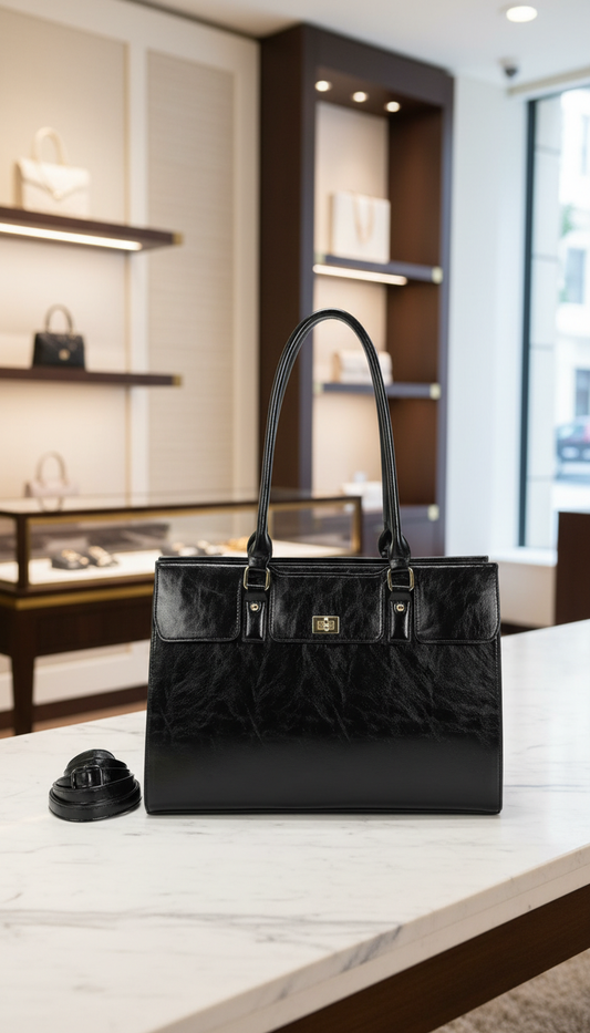 Cabas porté épaule A4 noir