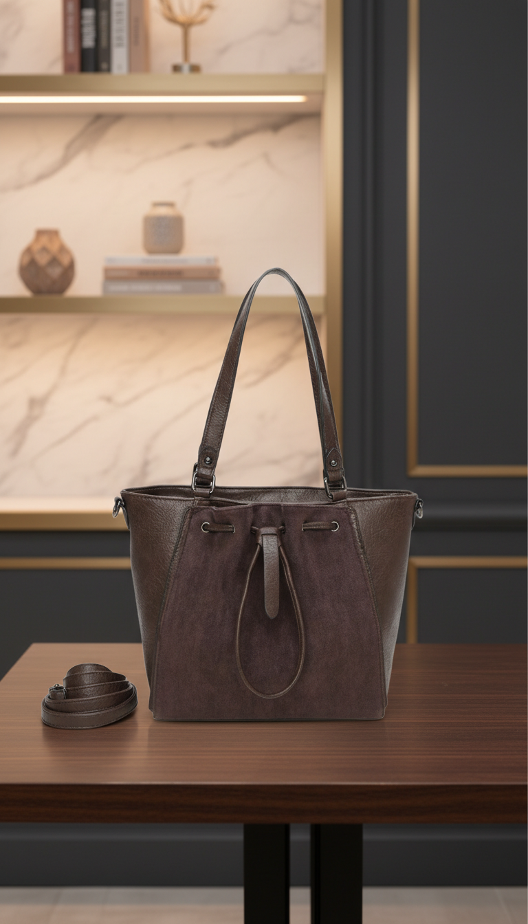 Sac porté épaule marron