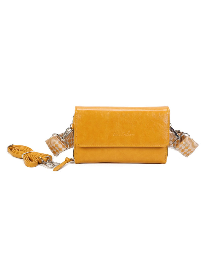 Pochette téléphone jaune