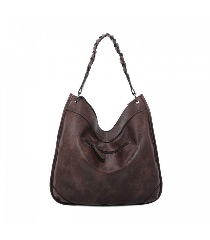 Cabas porté épaule marron