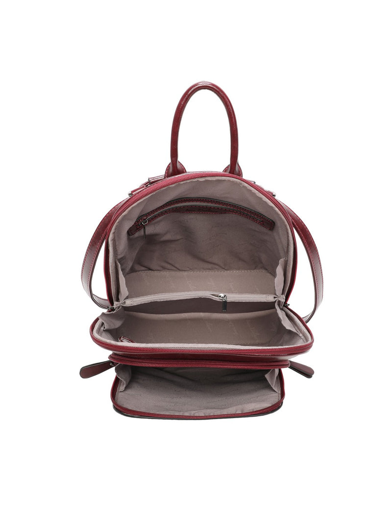 Cartable porté main ou dos bordeaux