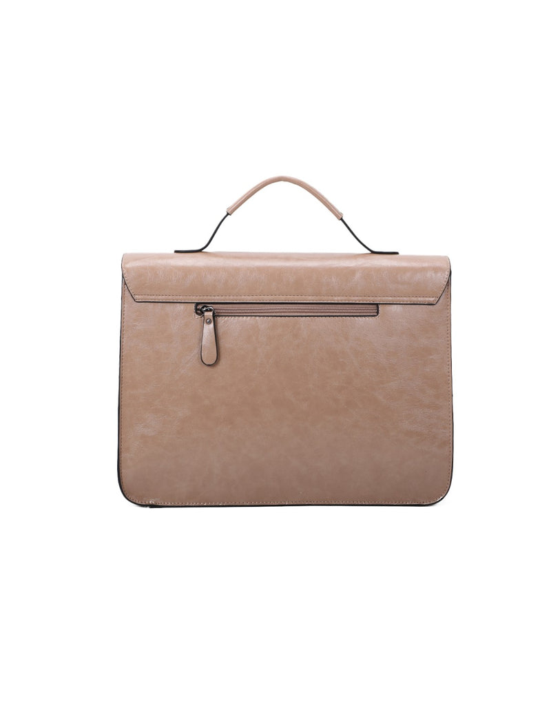 Sac cartable taupe