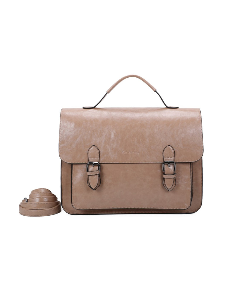 Sac cartable taupe