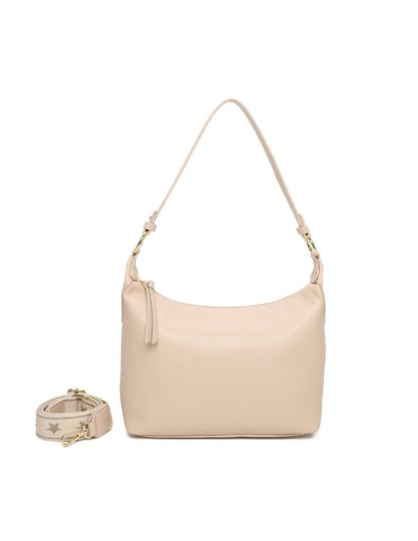 Sac porté épaule beige