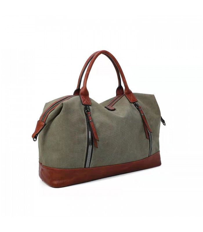 Sac week end en toile kaki