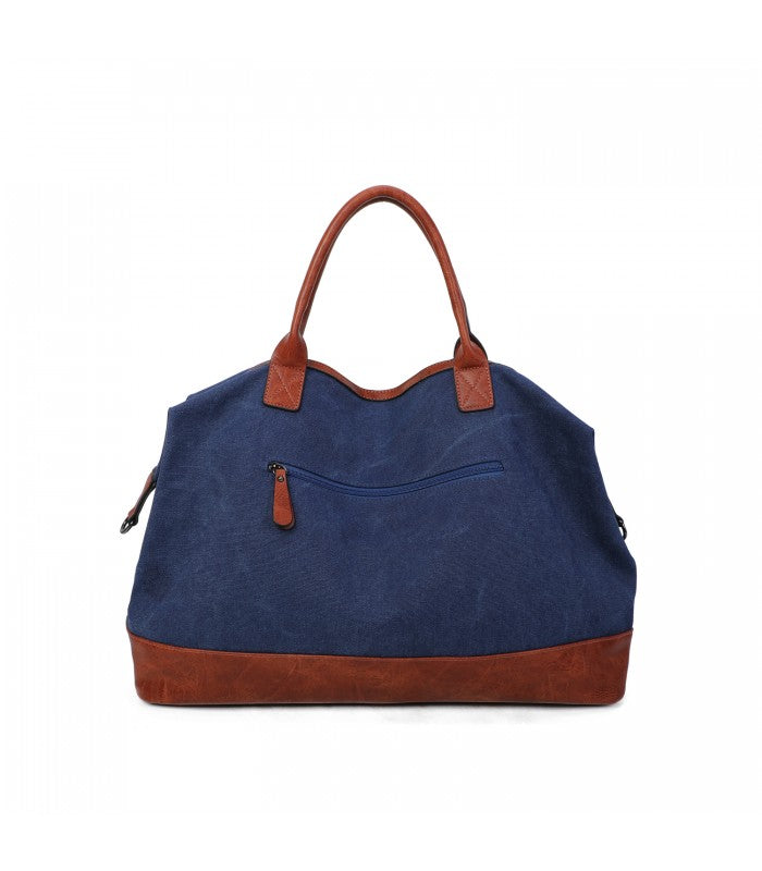 Sac week end en toile bleu