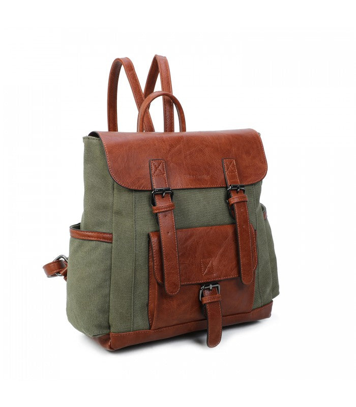 Samara Shop : E-boutique de Mode et produit pour femme. sac à dos Sac à dos kaki bi-matière