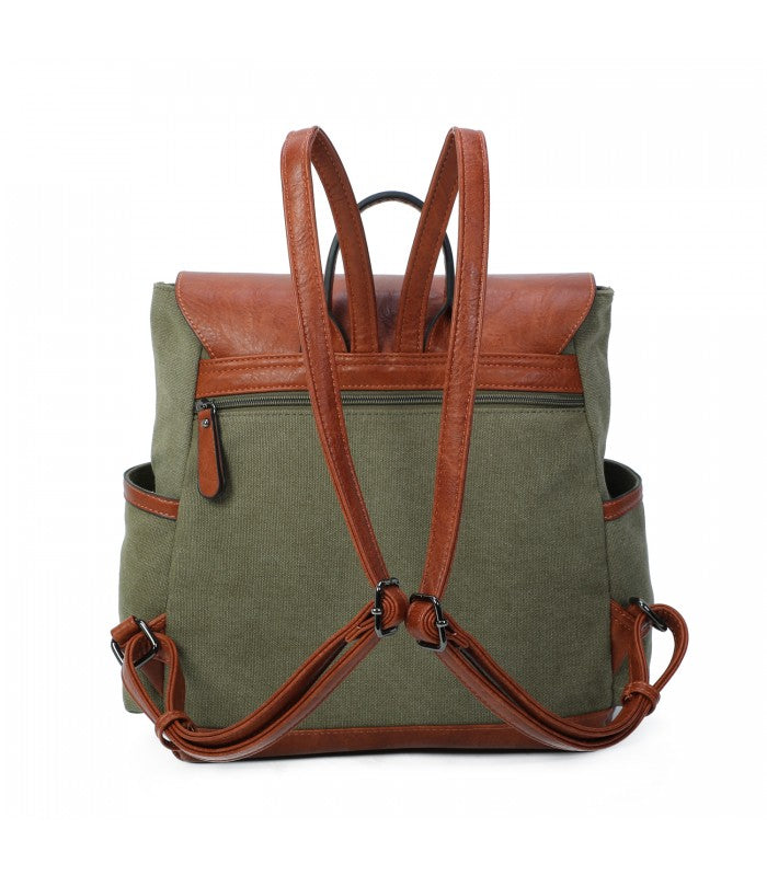 Samara Shop : E-boutique de Mode et produit pour femme. sac à dos Sac à dos kaki bi-matière