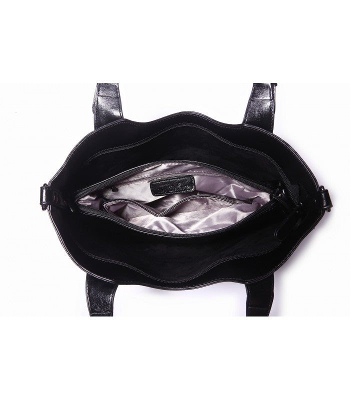 Samara Shop : E-boutique de Mode et produit pour femme. sac à main Sac porté main & pochette amovible noir